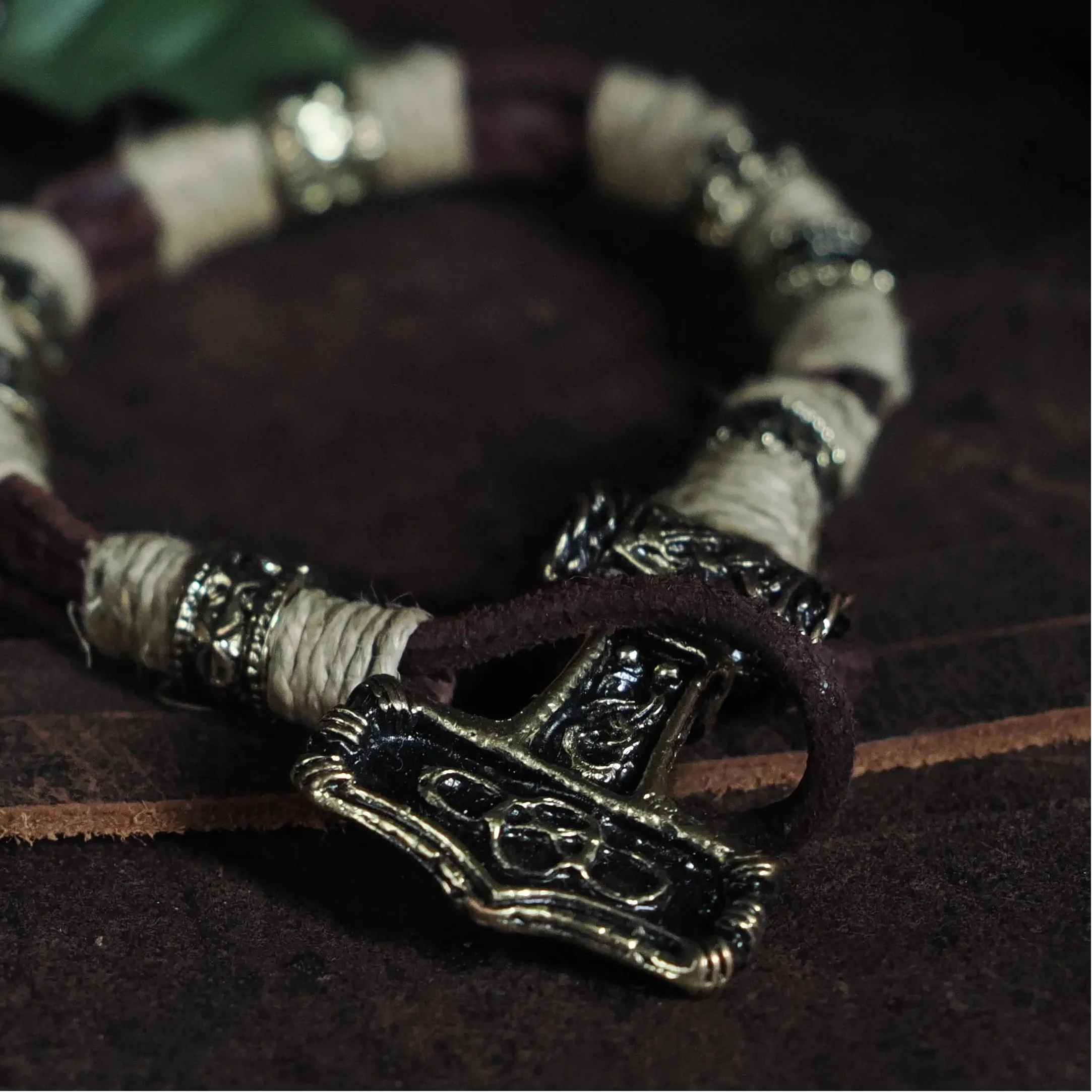 Bracelet with Thor's Hammer attachment