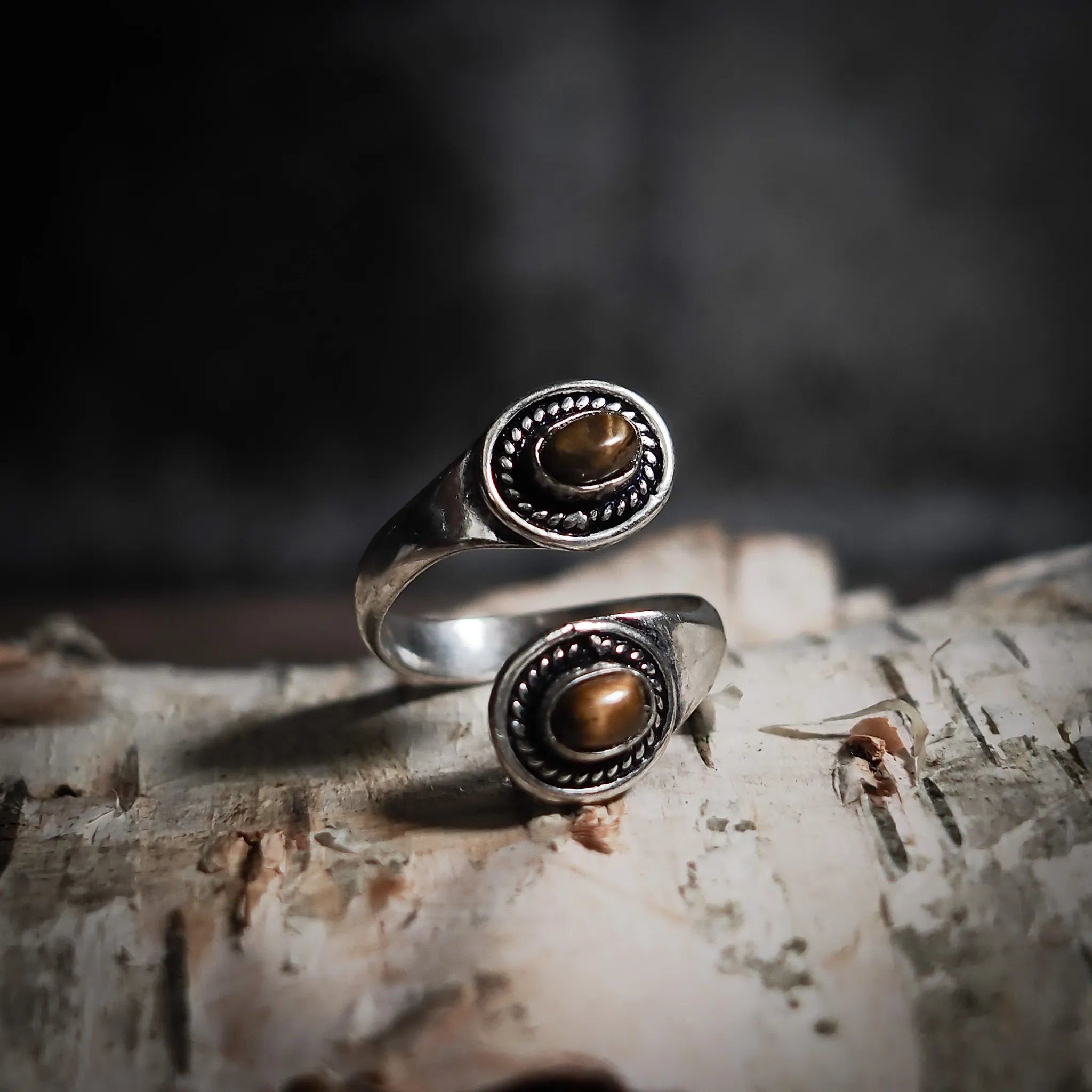 Spiralring med Tigeröga
