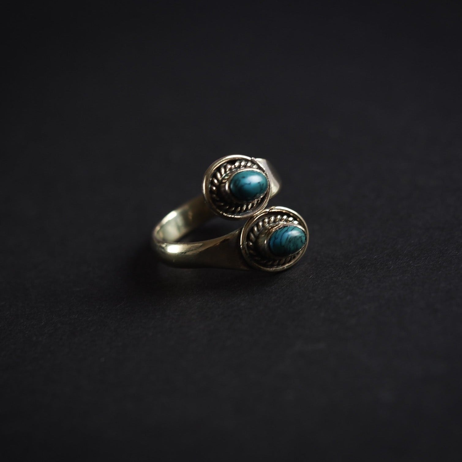Spiralring med Turkos