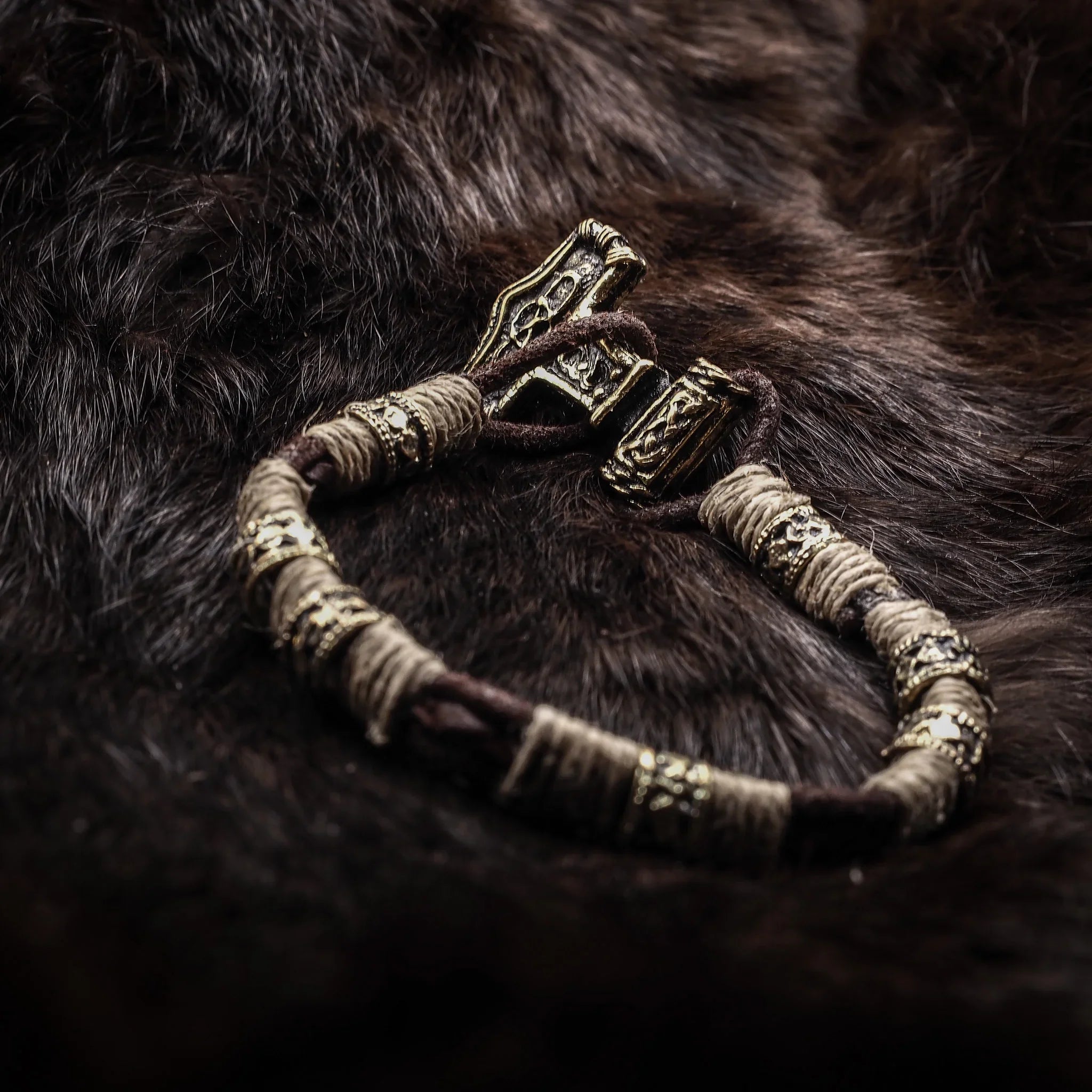 Bracelet with Thor's Hammer attachment