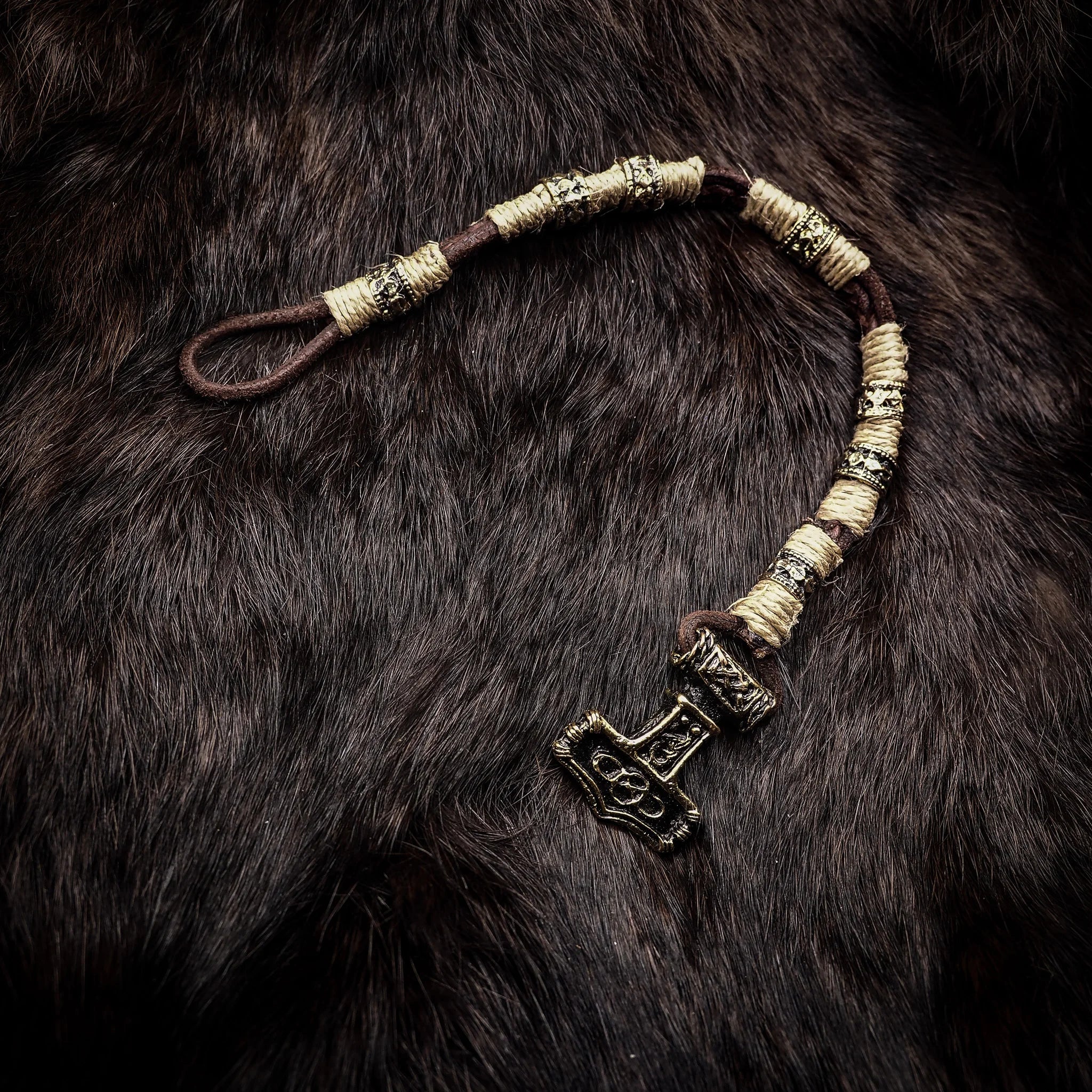 Bracelet with Thor's Hammer attachment