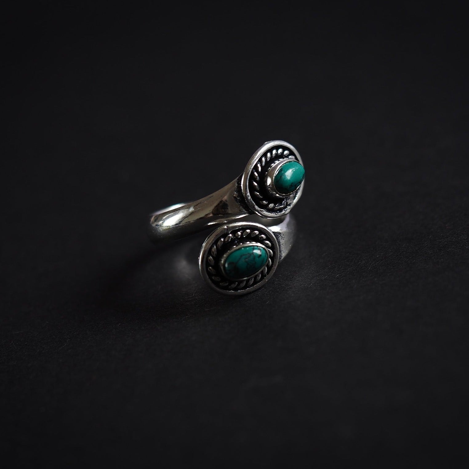 Spiralring med Turkos