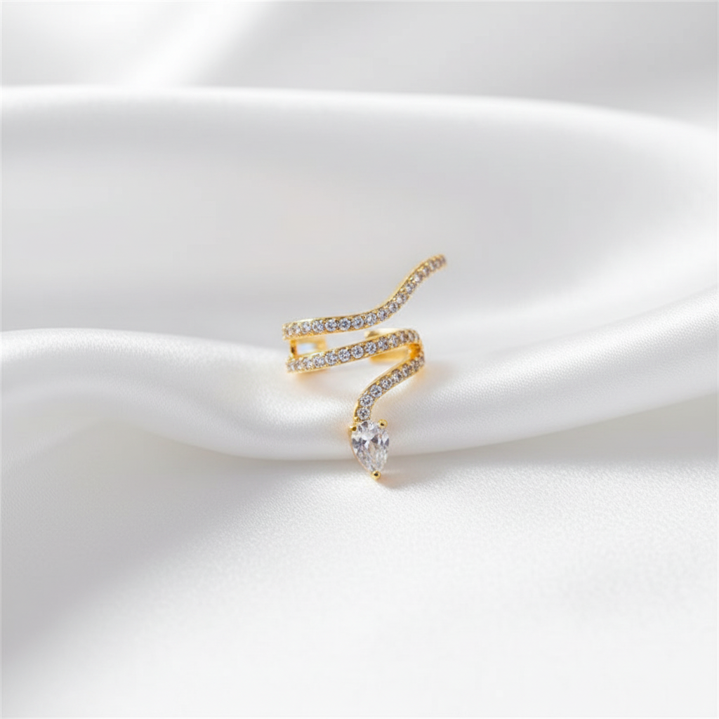 Guldpläterad earcuff